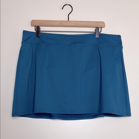 Lands End Women’s Swim Skort Teal Size 18 - Picture 1 of 7